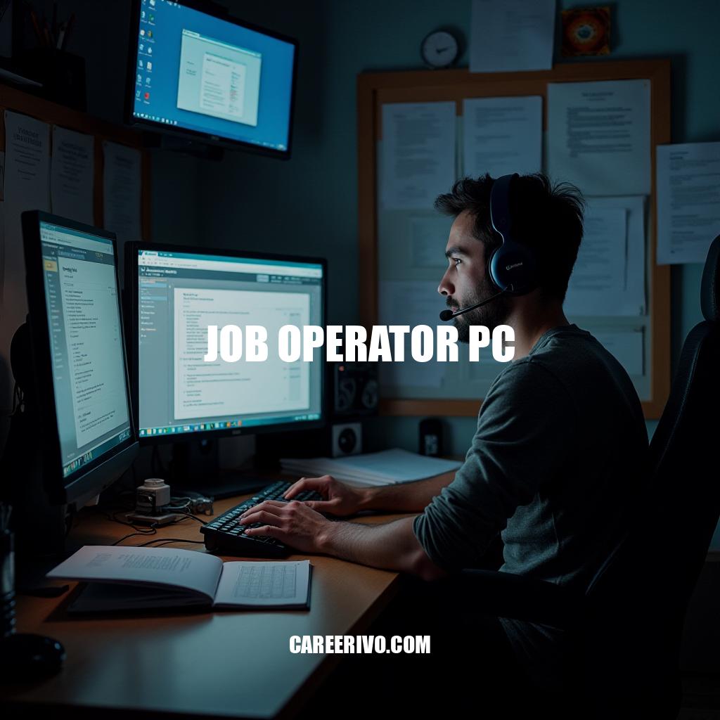 Job Operator PC Job Description and Responsibilities