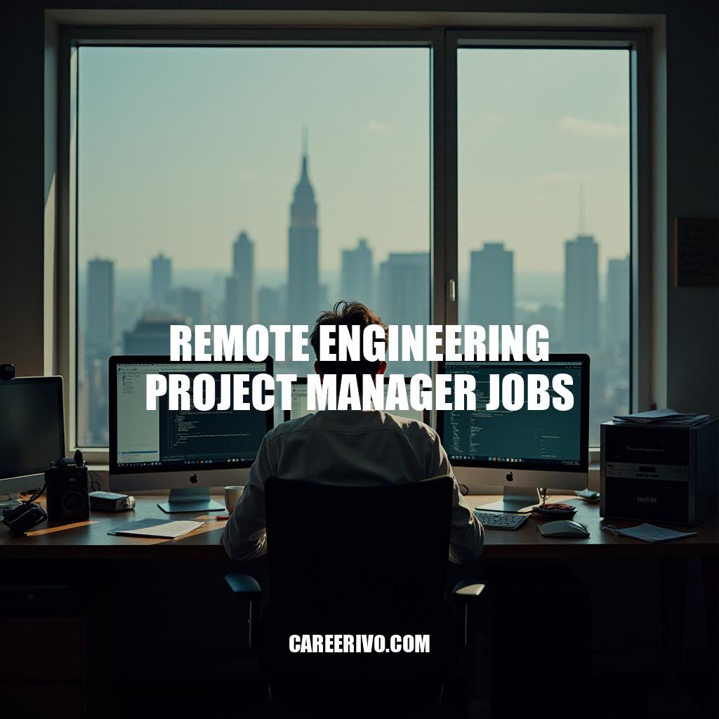 Remote Engineering Project Manager Jobs: Career Opportunities